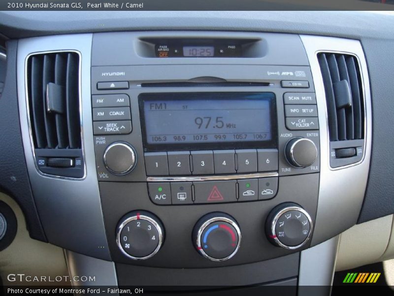 Pearl White / Camel 2010 Hyundai Sonata GLS