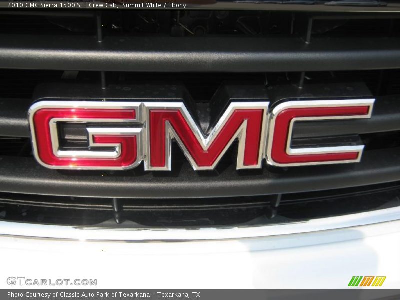 Summit White / Ebony 2010 GMC Sierra 1500 SLE Crew Cab