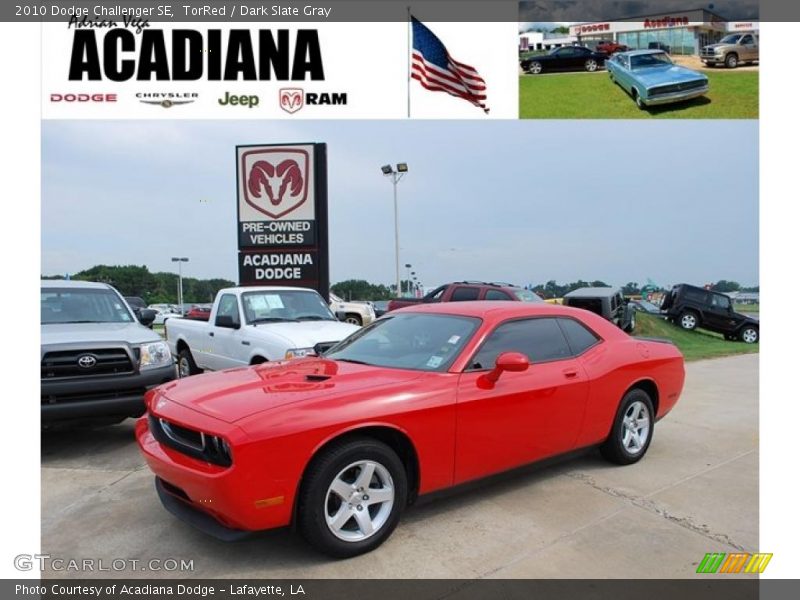 TorRed / Dark Slate Gray 2010 Dodge Challenger SE