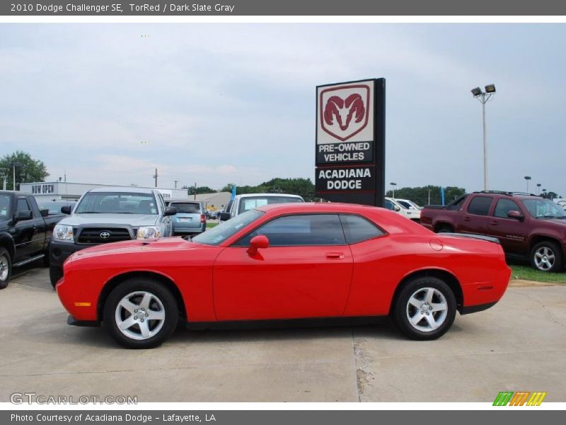 TorRed / Dark Slate Gray 2010 Dodge Challenger SE