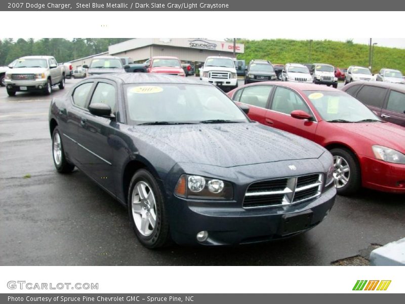 Steel Blue Metallic / Dark Slate Gray/Light Graystone 2007 Dodge Charger