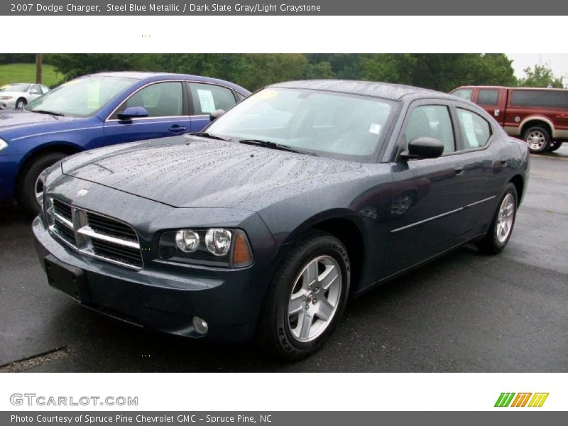 Steel Blue Metallic / Dark Slate Gray/Light Graystone 2007 Dodge Charger