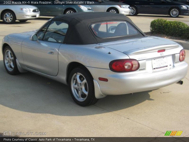 Sunlight Silver Metallic / Black 2002 Mazda MX-5 Miata Roadster