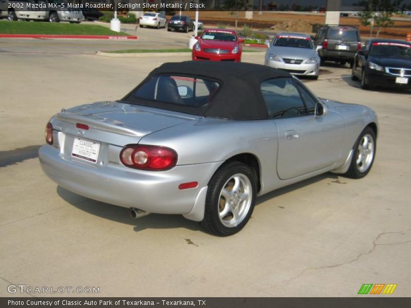 Sunlight Silver Metallic / Black 2002 Mazda MX-5 Miata Roadster