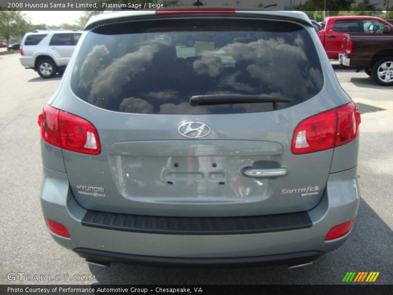 Platinum Sage / Beige 2008 Hyundai Santa Fe Limited