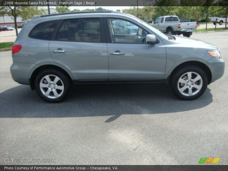 Platinum Sage / Beige 2008 Hyundai Santa Fe Limited