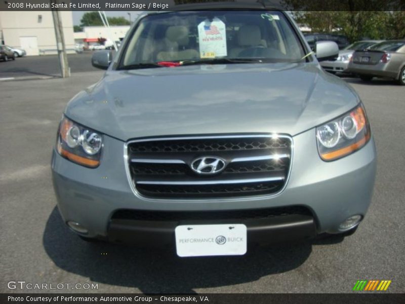 Platinum Sage / Beige 2008 Hyundai Santa Fe Limited