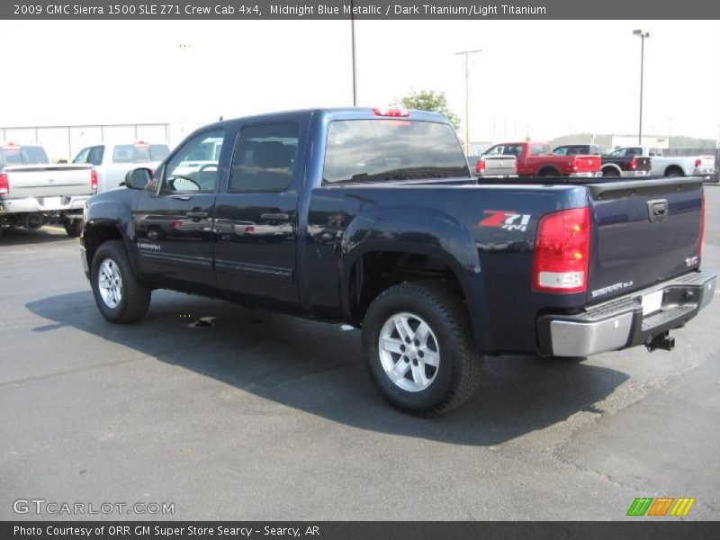 Midnight Blue Metallic / Dark Titanium/Light Titanium 2009 GMC Sierra 1500 SLE Z71 Crew Cab 4x4