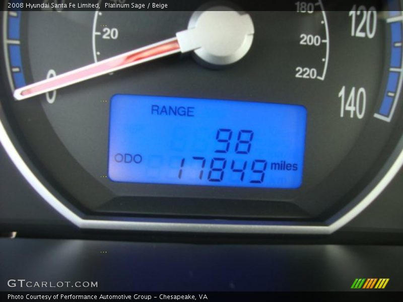 Platinum Sage / Beige 2008 Hyundai Santa Fe Limited