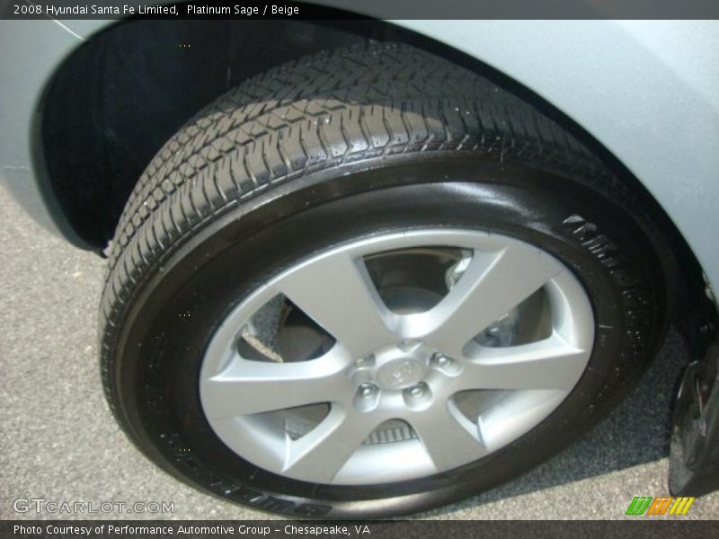 Platinum Sage / Beige 2008 Hyundai Santa Fe Limited