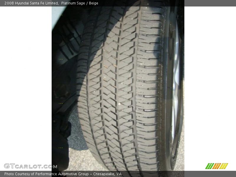 Platinum Sage / Beige 2008 Hyundai Santa Fe Limited