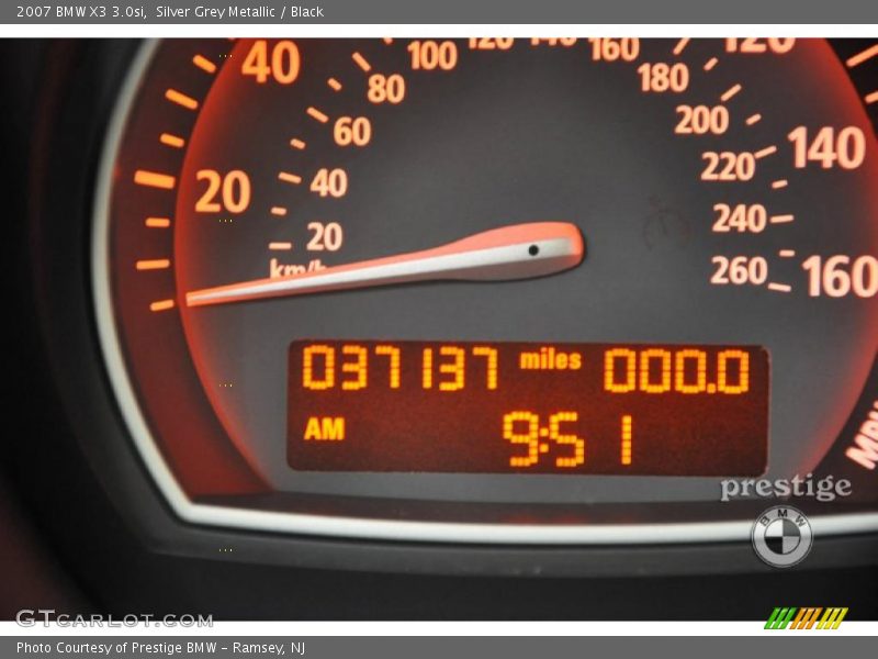 Silver Grey Metallic / Black 2007 BMW X3 3.0si