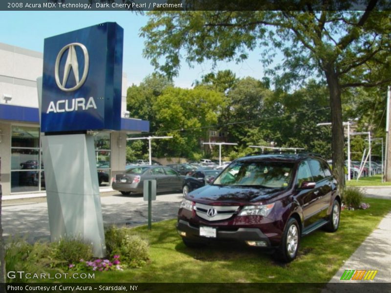 Dark Cherry Pearl / Parchment 2008 Acura MDX Technology