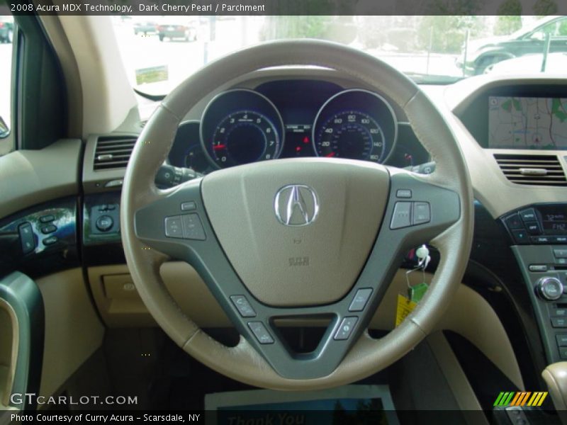 Dark Cherry Pearl / Parchment 2008 Acura MDX Technology