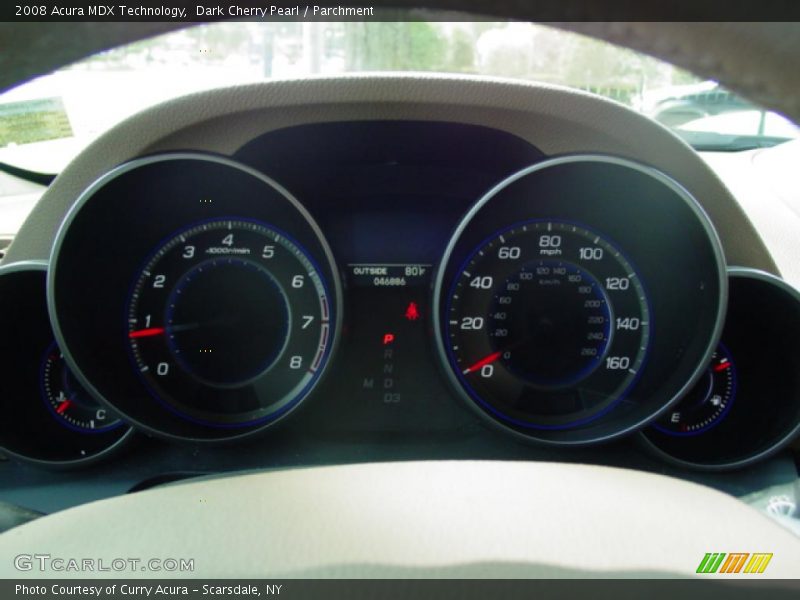 Dark Cherry Pearl / Parchment 2008 Acura MDX Technology