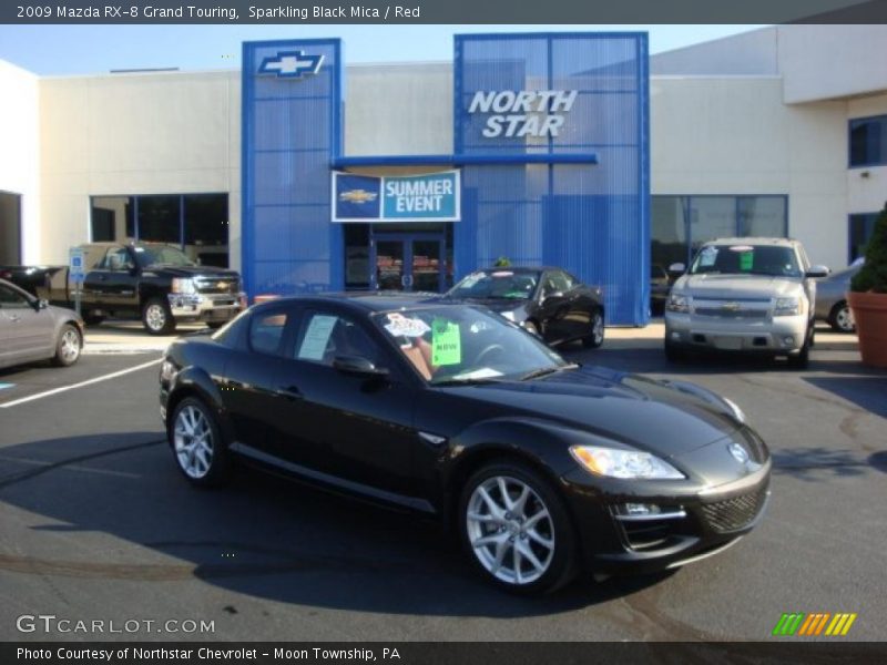 Sparkling Black Mica / Red 2009 Mazda RX-8 Grand Touring