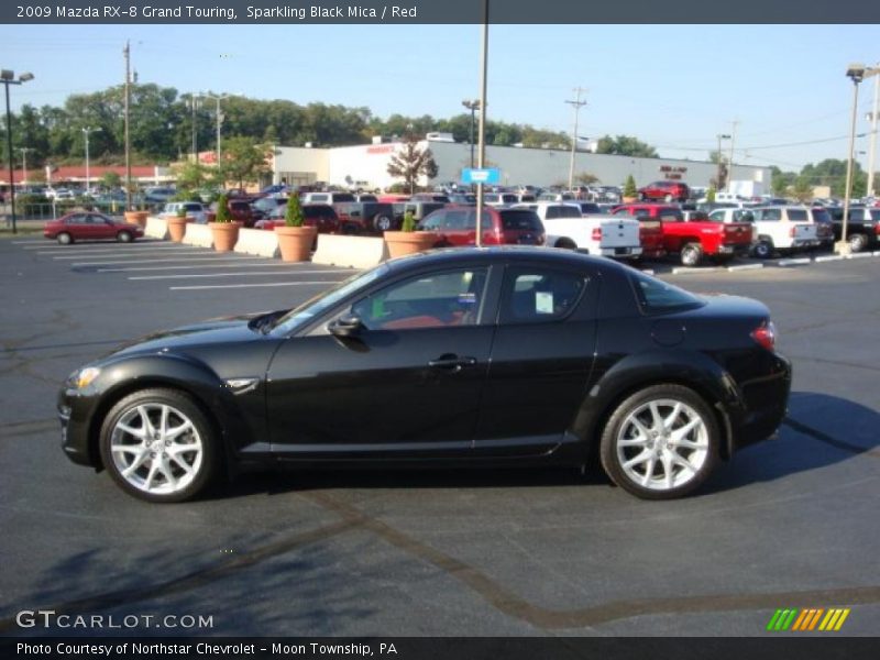 Sparkling Black Mica / Red 2009 Mazda RX-8 Grand Touring