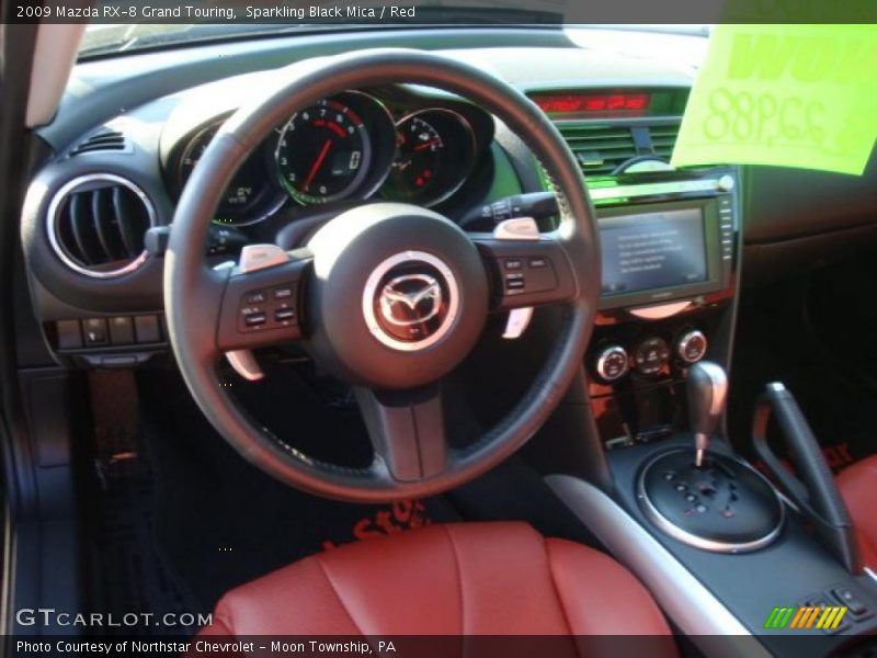 Sparkling Black Mica / Red 2009 Mazda RX-8 Grand Touring