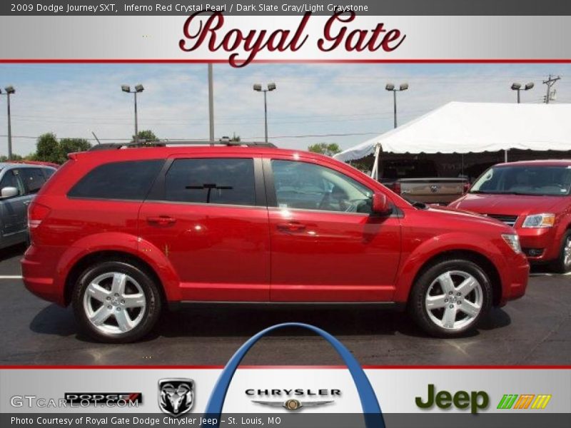 Inferno Red Crystal Pearl / Dark Slate Gray/Light Graystone 2009 Dodge Journey SXT