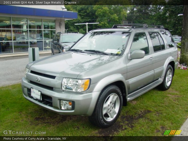 Silver Sage Metallic / Graphite 2001 Infiniti QX4 4x4