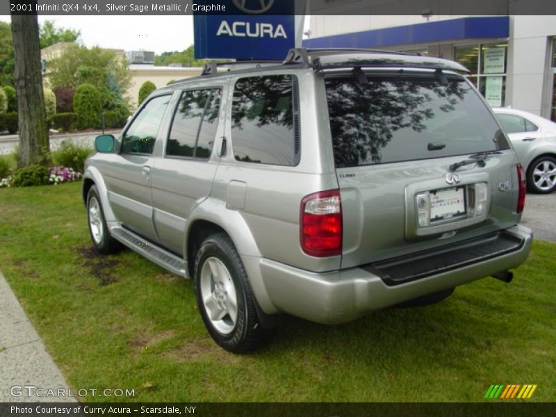 Silver Sage Metallic / Graphite 2001 Infiniti QX4 4x4