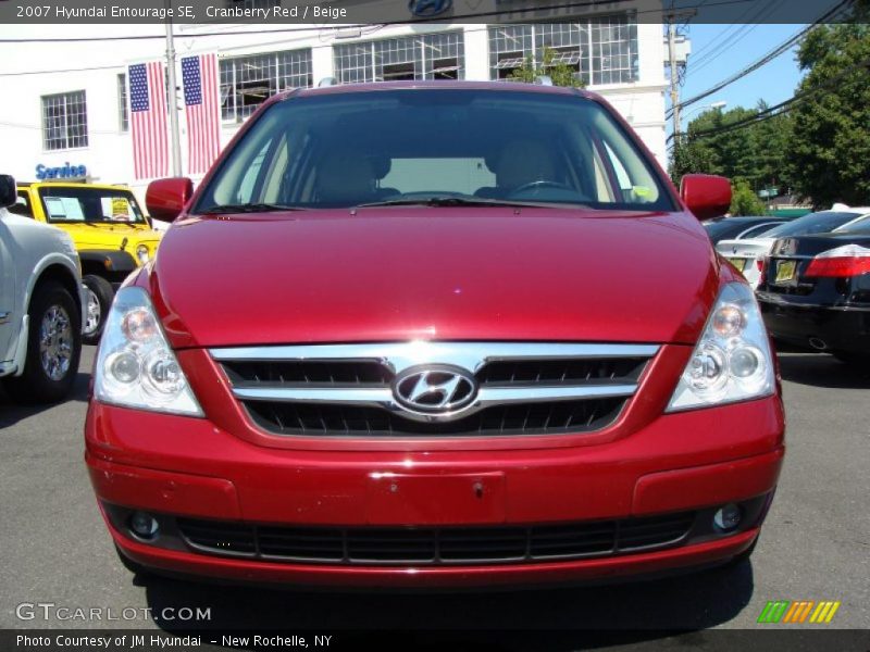 Cranberry Red / Beige 2007 Hyundai Entourage SE