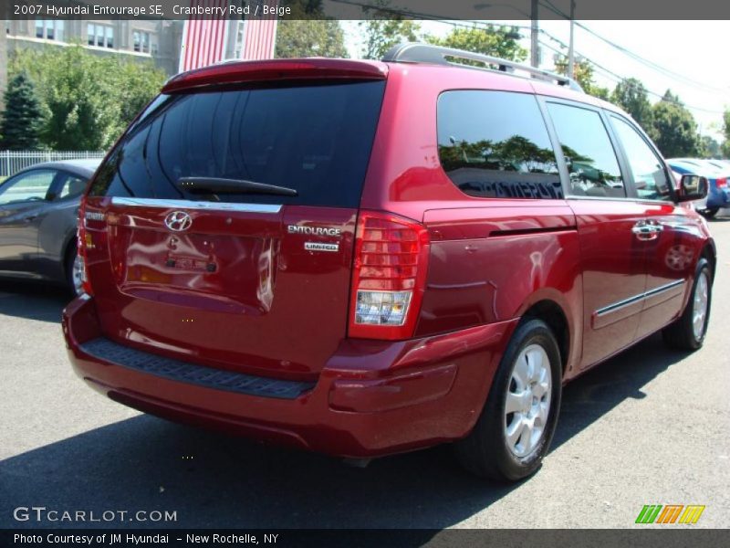 Cranberry Red / Beige 2007 Hyundai Entourage SE