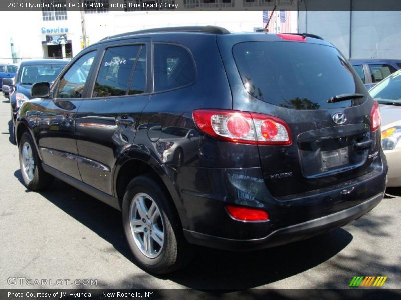 Indigo Blue Pearl / Gray 2010 Hyundai Santa Fe GLS 4WD