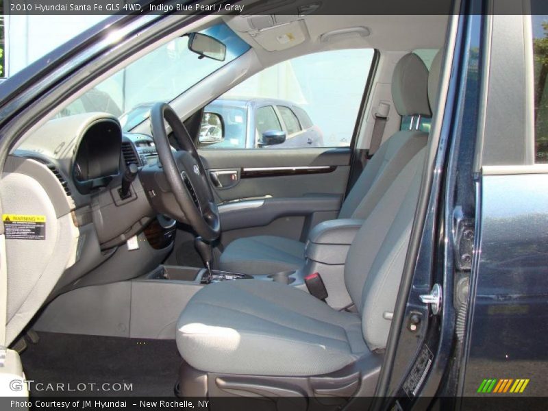 Indigo Blue Pearl / Gray 2010 Hyundai Santa Fe GLS 4WD