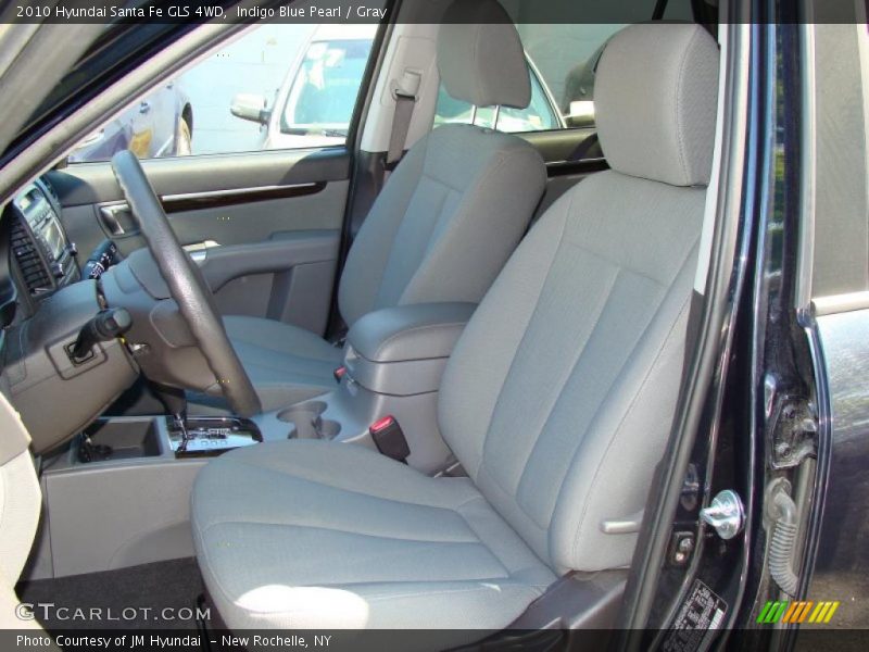 Indigo Blue Pearl / Gray 2010 Hyundai Santa Fe GLS 4WD