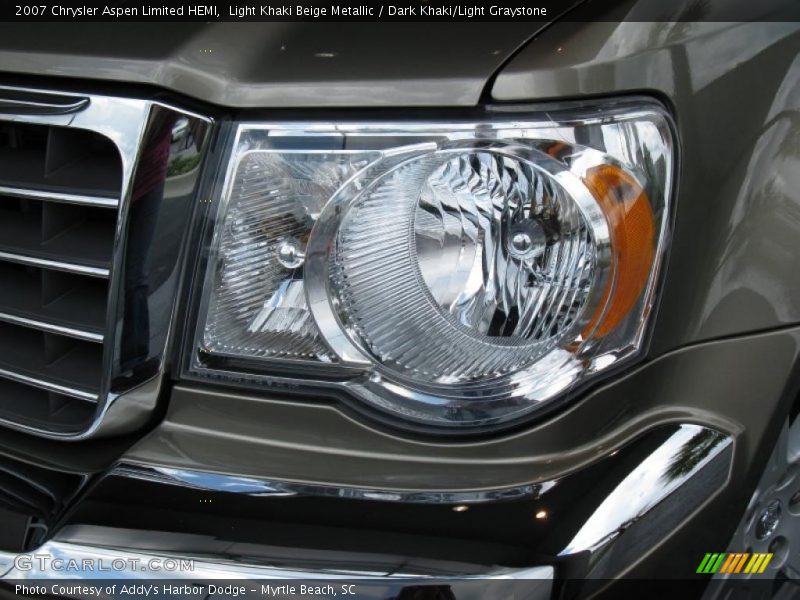 Light Khaki Beige Metallic / Dark Khaki/Light Graystone 2007 Chrysler Aspen Limited HEMI
