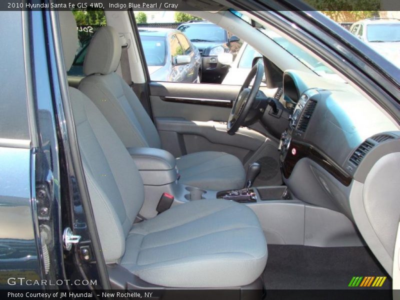 Indigo Blue Pearl / Gray 2010 Hyundai Santa Fe GLS 4WD