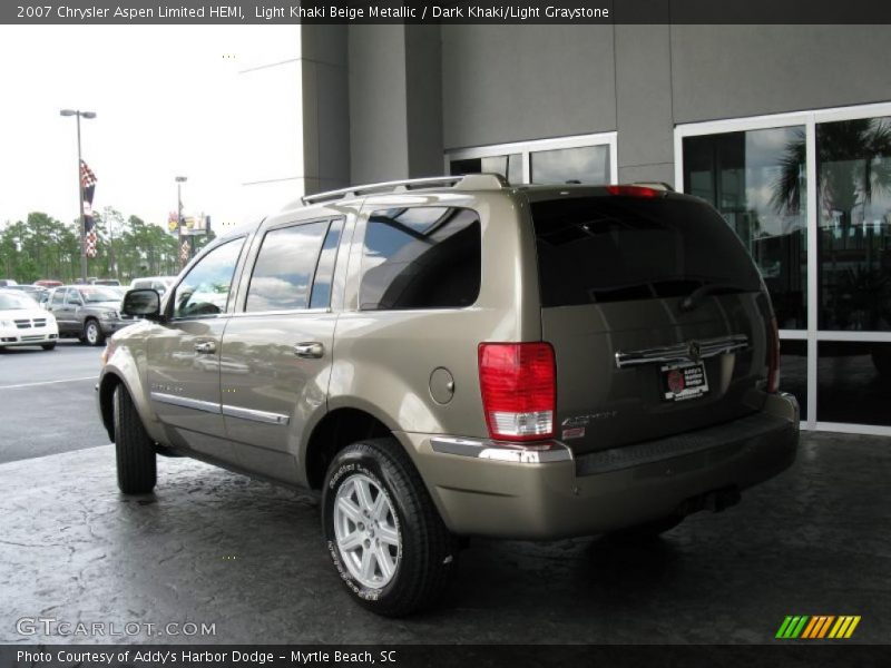 Light Khaki Beige Metallic / Dark Khaki/Light Graystone 2007 Chrysler Aspen Limited HEMI