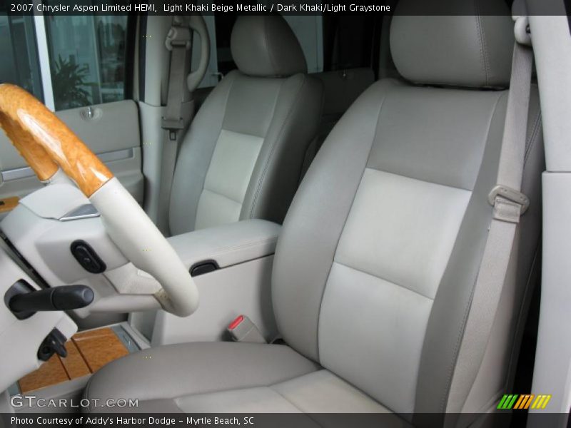 Light Khaki Beige Metallic / Dark Khaki/Light Graystone 2007 Chrysler Aspen Limited HEMI