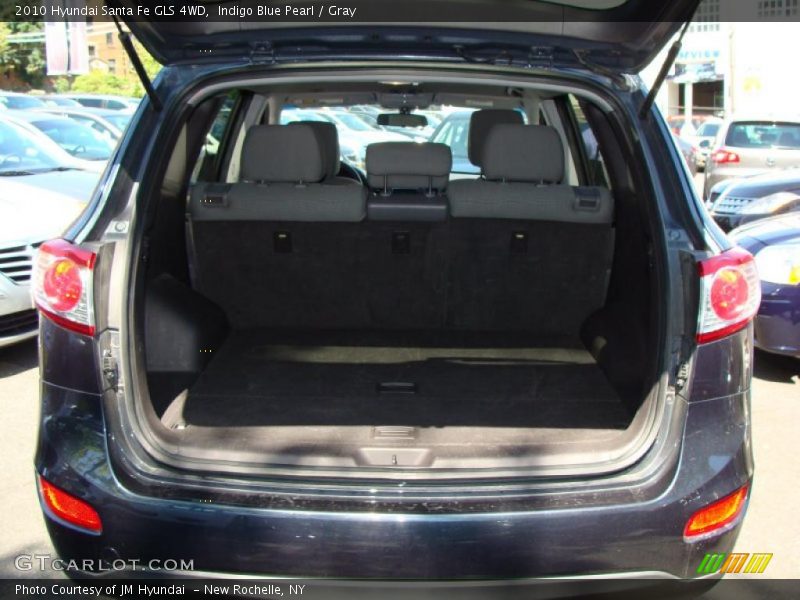 Indigo Blue Pearl / Gray 2010 Hyundai Santa Fe GLS 4WD