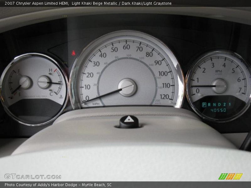 Light Khaki Beige Metallic / Dark Khaki/Light Graystone 2007 Chrysler Aspen Limited HEMI