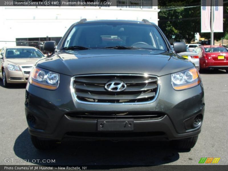 Phantom Black Metallic / Gray 2010 Hyundai Santa Fe GLS 4WD