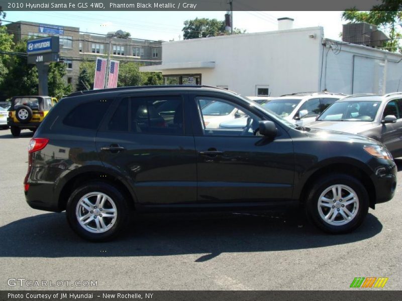 Phantom Black Metallic / Gray 2010 Hyundai Santa Fe GLS 4WD