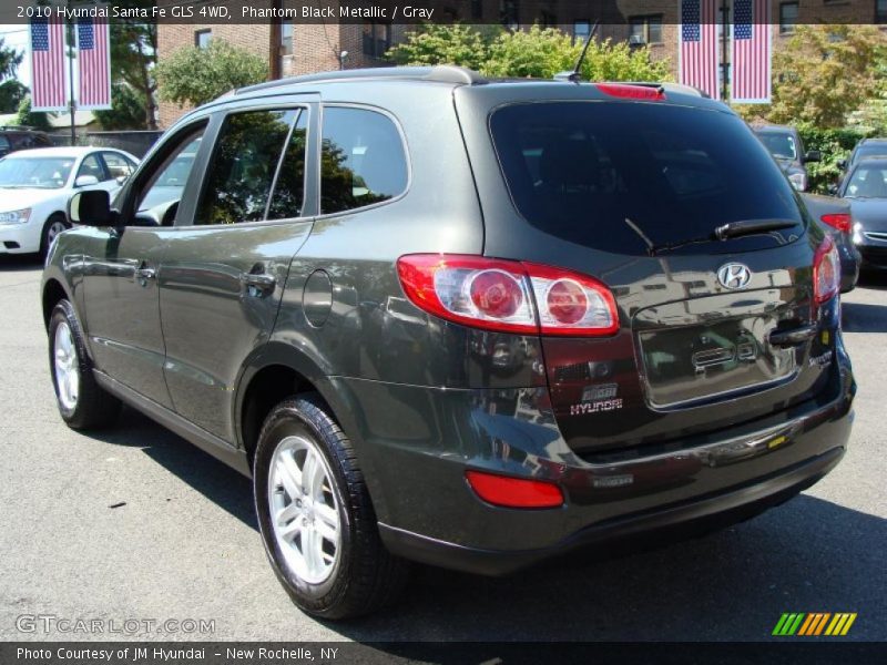 Phantom Black Metallic / Gray 2010 Hyundai Santa Fe GLS 4WD