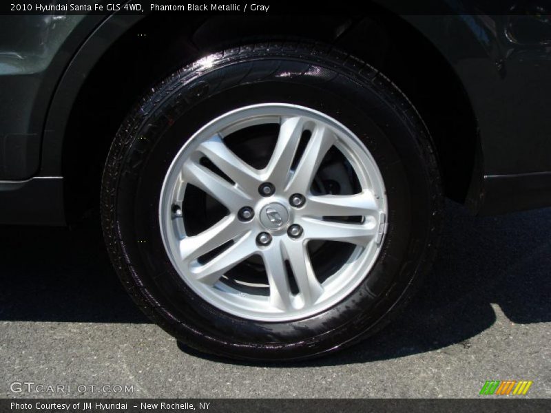 Phantom Black Metallic / Gray 2010 Hyundai Santa Fe GLS 4WD