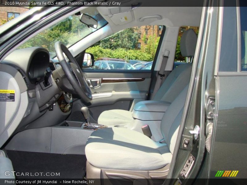 Phantom Black Metallic / Gray 2010 Hyundai Santa Fe GLS 4WD