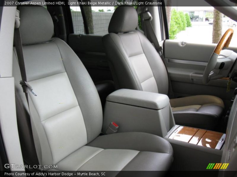Light Khaki Beige Metallic / Dark Khaki/Light Graystone 2007 Chrysler Aspen Limited HEMI