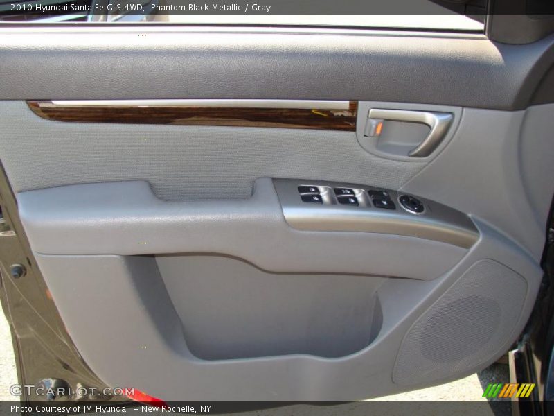 Phantom Black Metallic / Gray 2010 Hyundai Santa Fe GLS 4WD