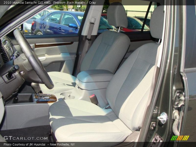 Phantom Black Metallic / Gray 2010 Hyundai Santa Fe GLS 4WD