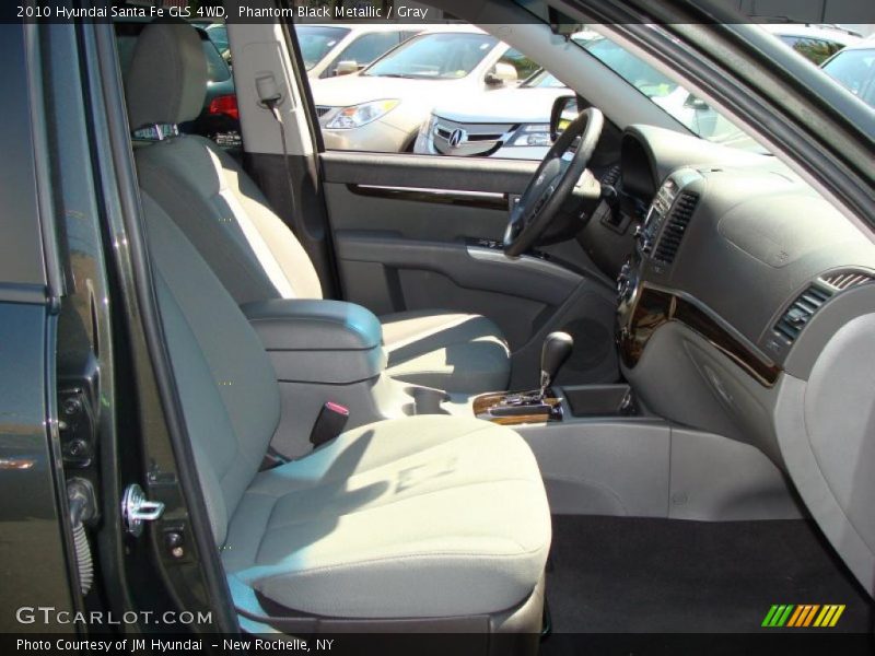 Phantom Black Metallic / Gray 2010 Hyundai Santa Fe GLS 4WD