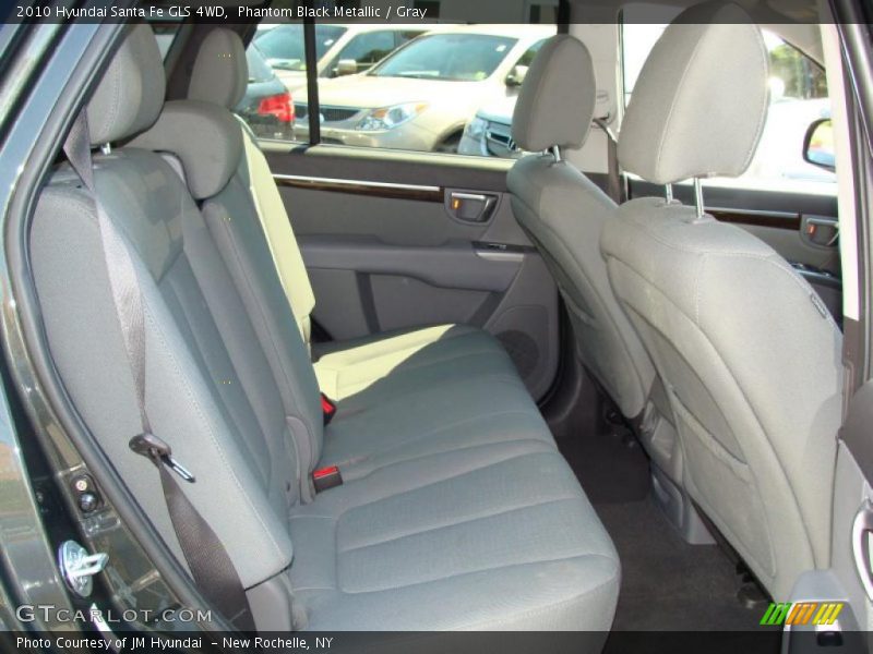 Phantom Black Metallic / Gray 2010 Hyundai Santa Fe GLS 4WD