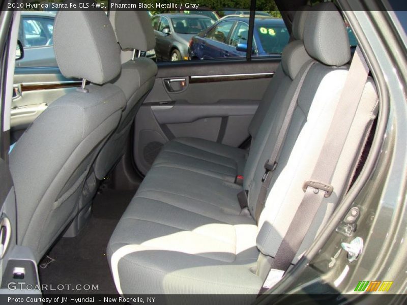 Phantom Black Metallic / Gray 2010 Hyundai Santa Fe GLS 4WD