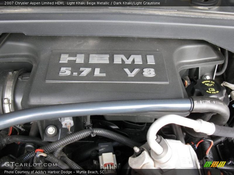 Light Khaki Beige Metallic / Dark Khaki/Light Graystone 2007 Chrysler Aspen Limited HEMI