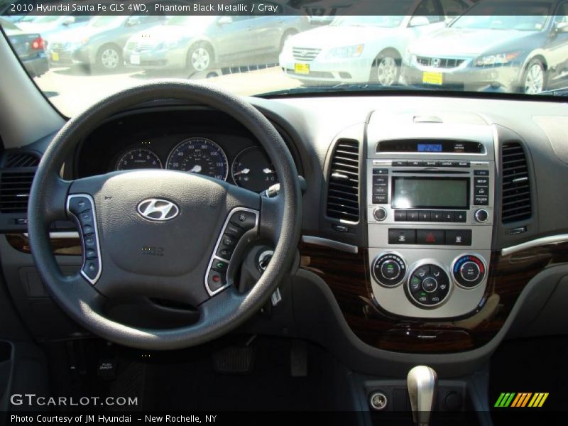 Phantom Black Metallic / Gray 2010 Hyundai Santa Fe GLS 4WD