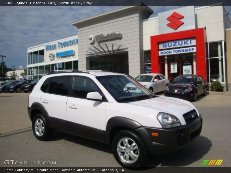 Nordic White / Gray 2008 Hyundai Tucson SE 4WD
